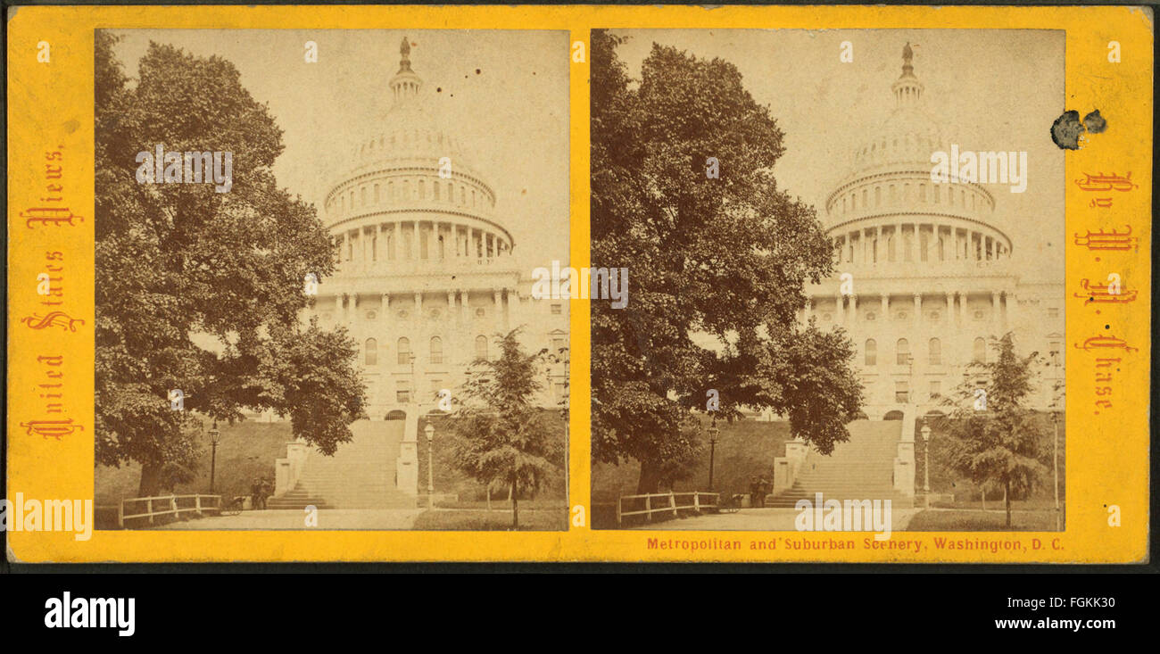 U.S. Capitol. Westfassade von Chase, W. M. (William M.), 1818 - 9-1905 Stockfoto