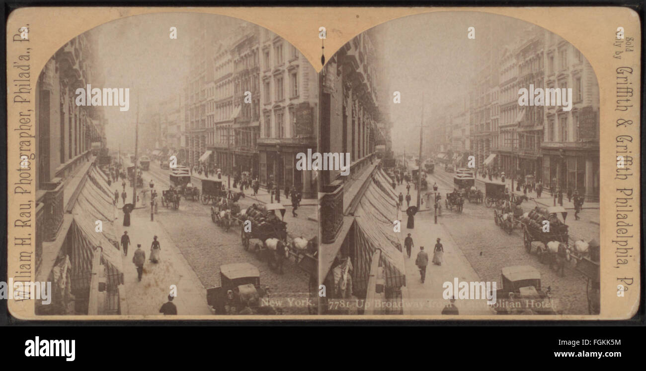 Bis Broadway von Metropolitan Hotel, rau, William Herman, 1855-1920 Stockfoto