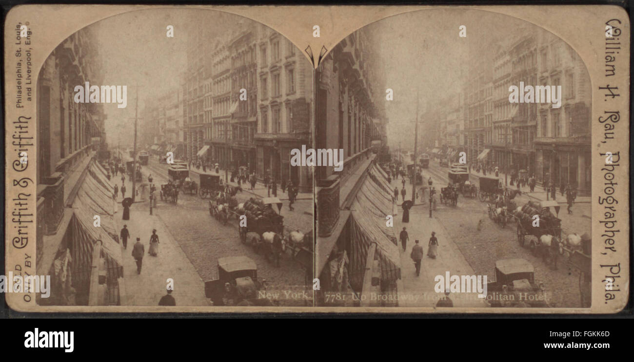 Broadway von Metropolitan Hotel, rau, William Herman, 1855-1920 2 hinauf Stockfoto
