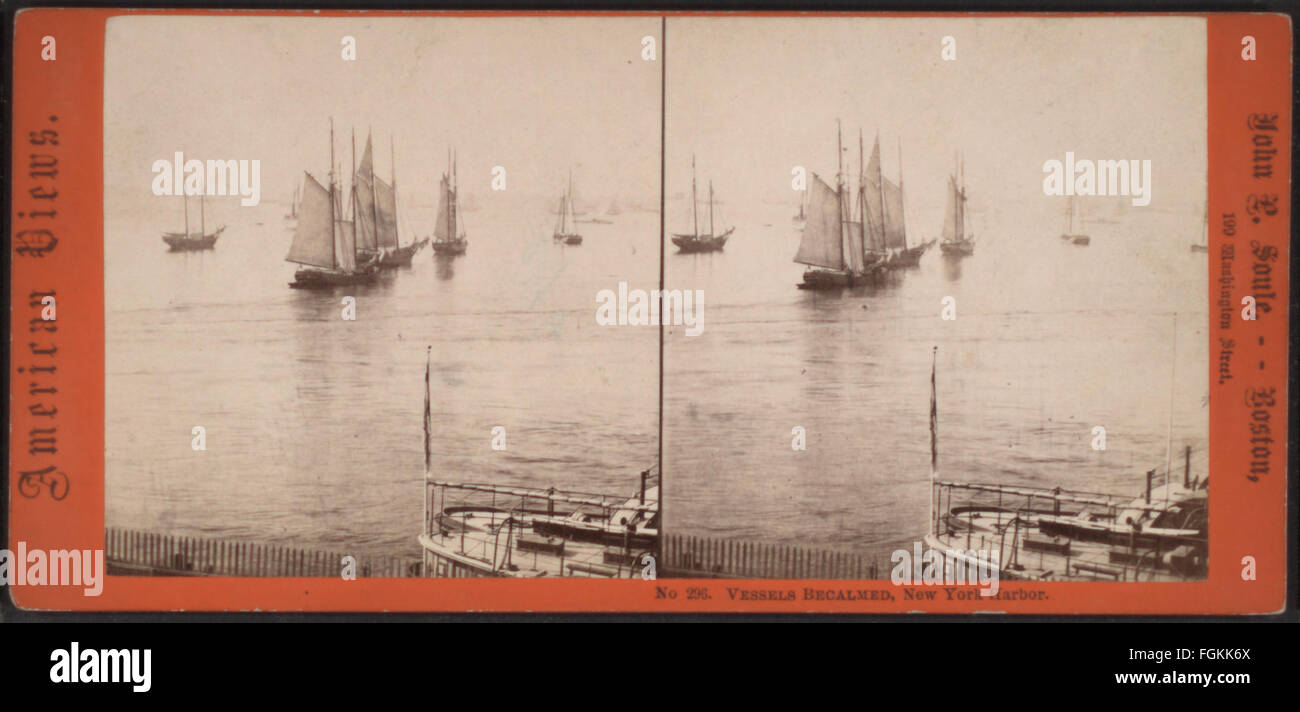 Schiffen Pädagogen, New York Harbor, von Soule, John P., 1827-1904 Stockfoto