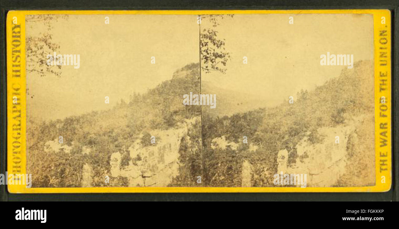 Von der Spitze des Lookout Mountain, blickte das Chattanooga-Tal, aus Robert N. Dennis Sammlung von stereoskopischen Ansichten anzeigen Stockfoto