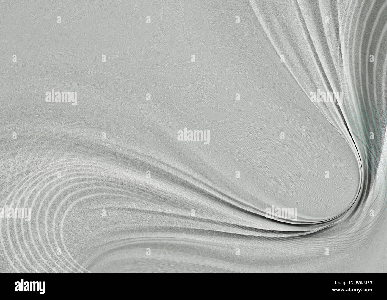 Transparente gebogene Welle und schneidende dünne weiße Linien Stockfoto