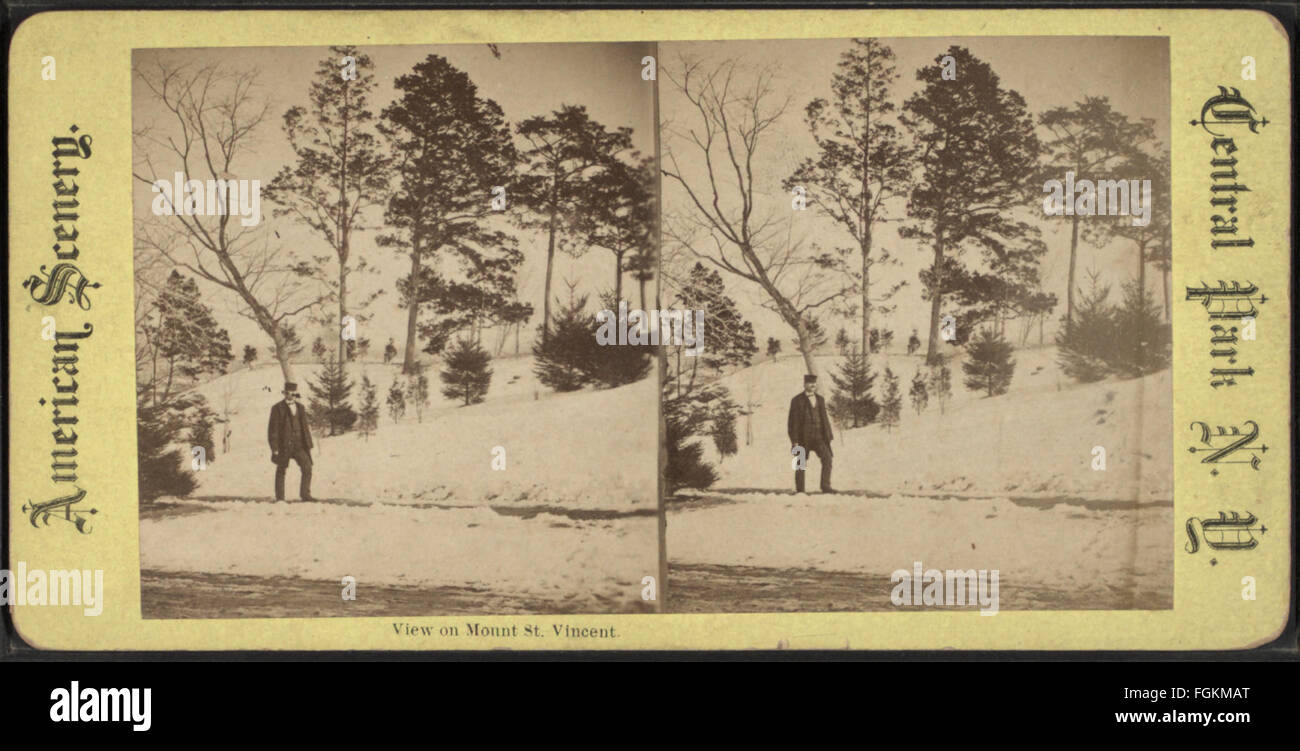 Blick auf Mount St. Vincent von Robert N. Dennis Sammlung von stereoskopischen Ansichten Stockfoto