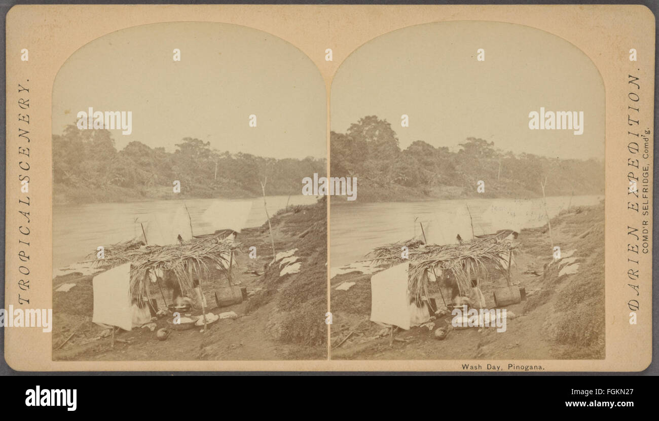 Waschtag, Pinogana von Moran, John, 1831-1903 Stockfoto