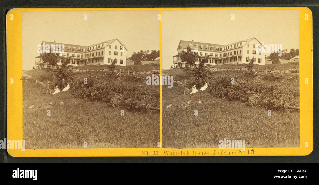 Waumbek House, Jefferson, N.H, aus Robert N. Dennis Sammlung von stereoskopischen Ansichten Stockfoto