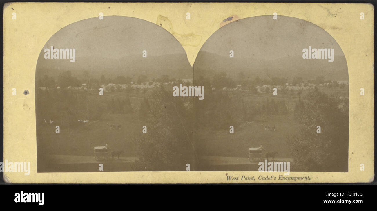 West Point, Kadetten Lager aus Robert N. Dennis Sammlung von stereoskopischen Ansichten Stockfoto