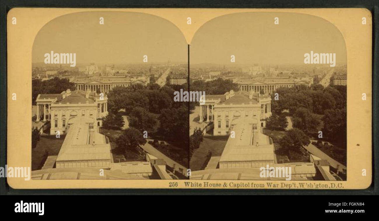 Weiße Haus & Capitol von Krieg DEP, Washington, DC, durch Bonine, R. (Robert K.) 2 Stockfoto