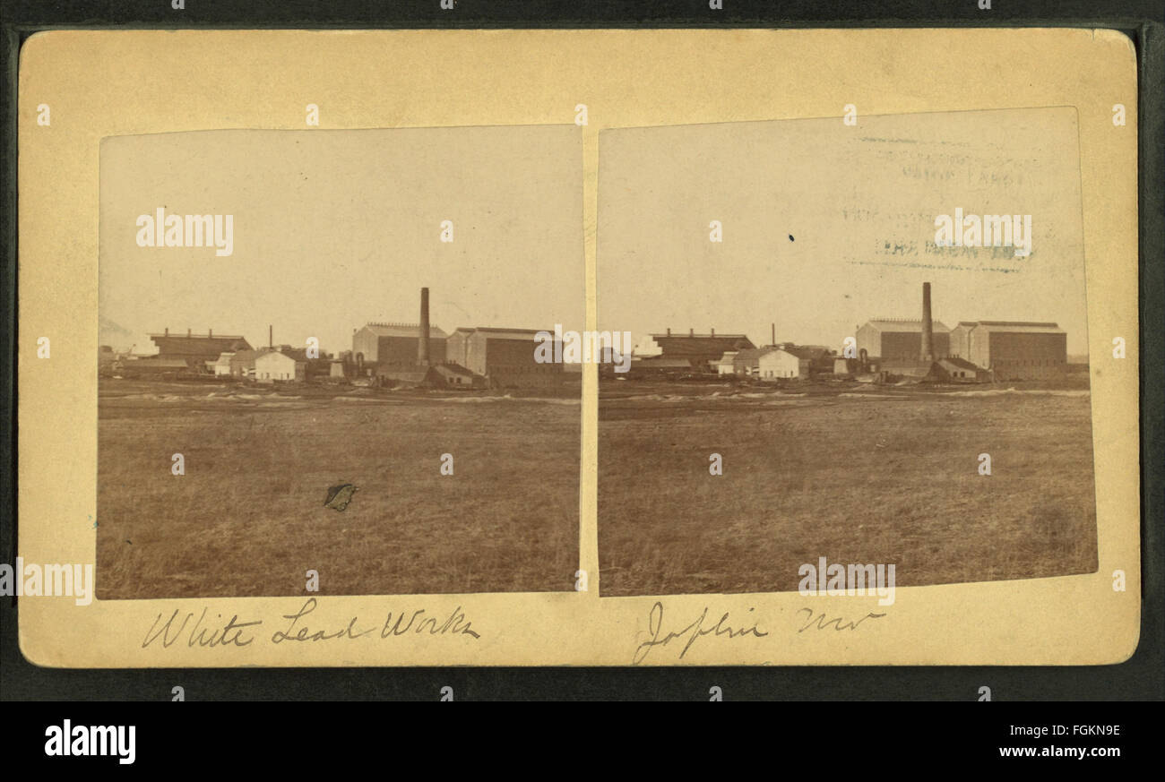 Bleiweiß Werke, Joplin, Mo, aus Robert N. Dennis Sammlung von stereoskopischen Ansichten Stockfoto