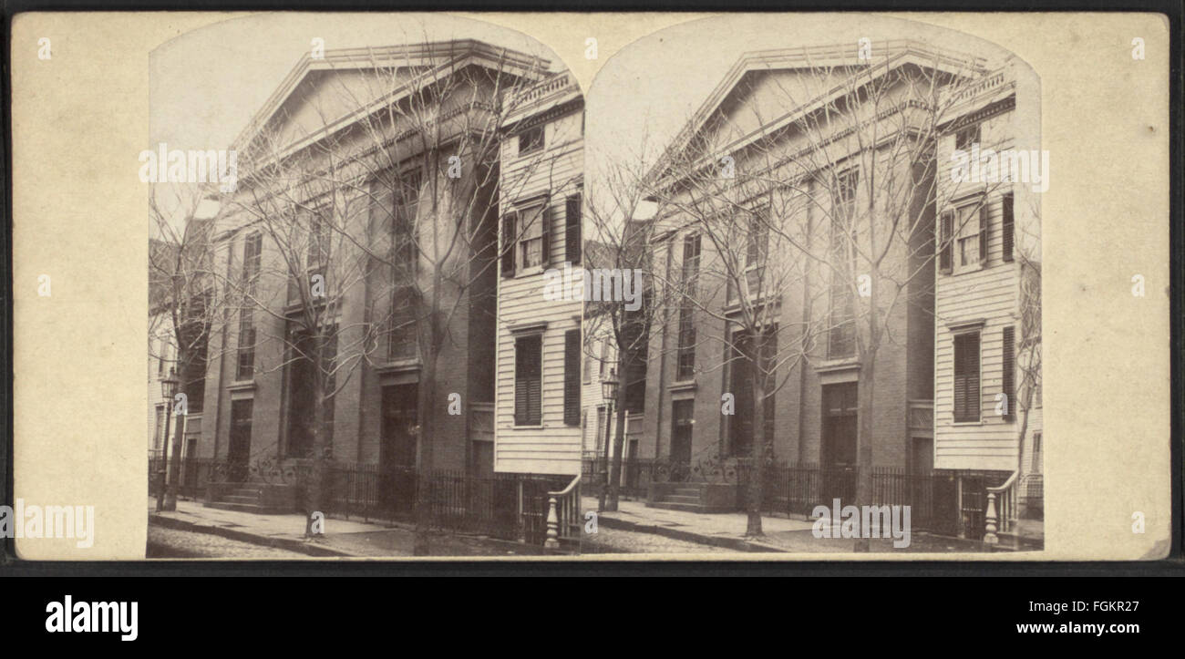 Methodist Episcopal Church, Washington Street, Brooklyn, aus Robert N. Dennis Sammlung von stereoskopischen Ansichten Stockfoto
