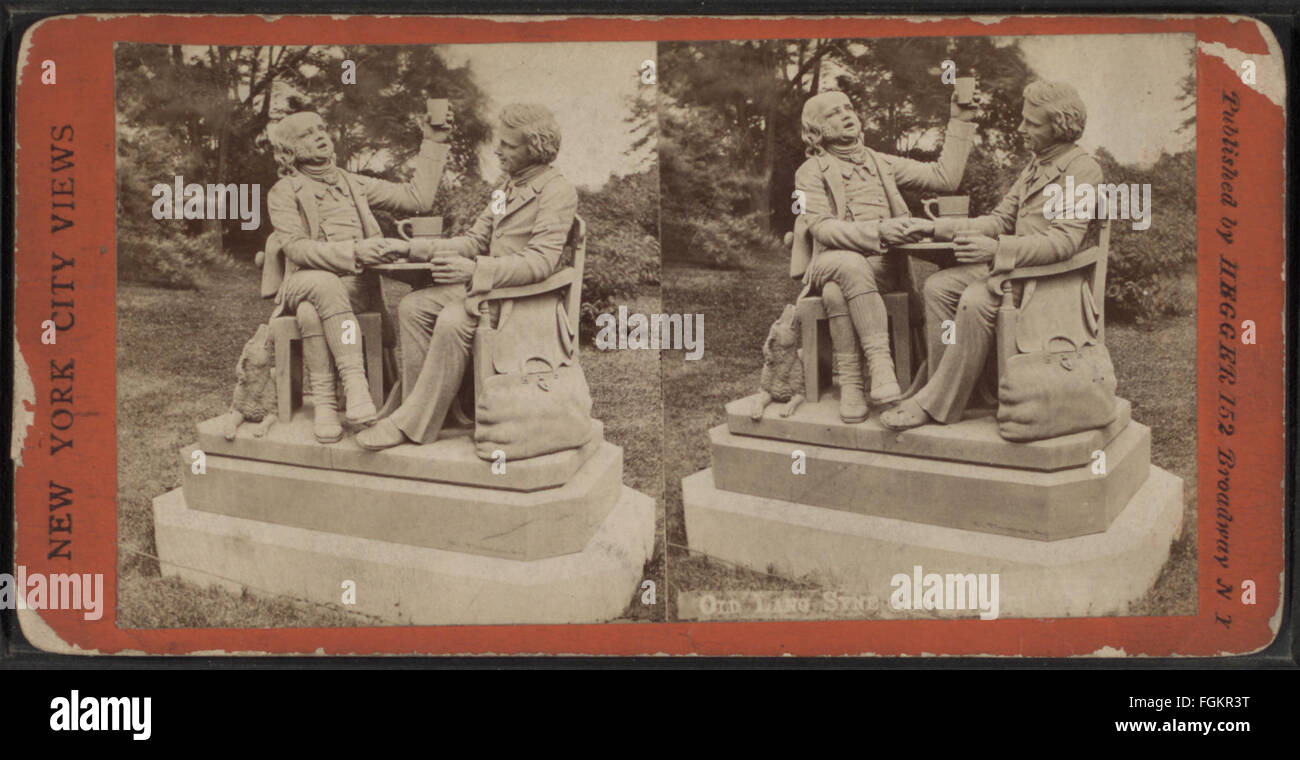 (Alte Auld) Lang Syne (Tam o' shanter & Souter Johnnie), Central Park, N.Y, aus Robert N. Dennis Sammlung von stereoskopischen Ansichten Stockfoto
