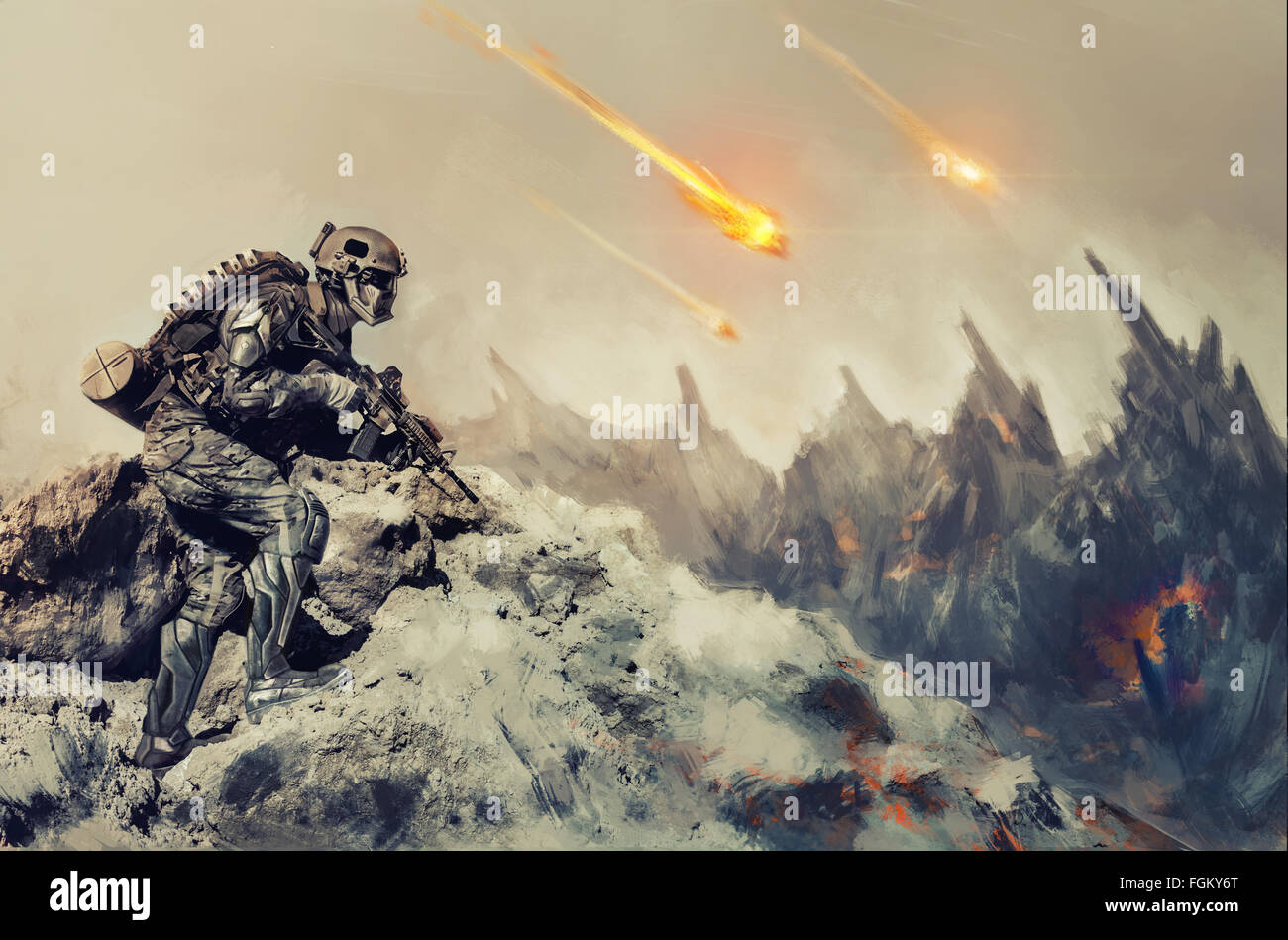 Krieg ein fremder planet Stockfoto