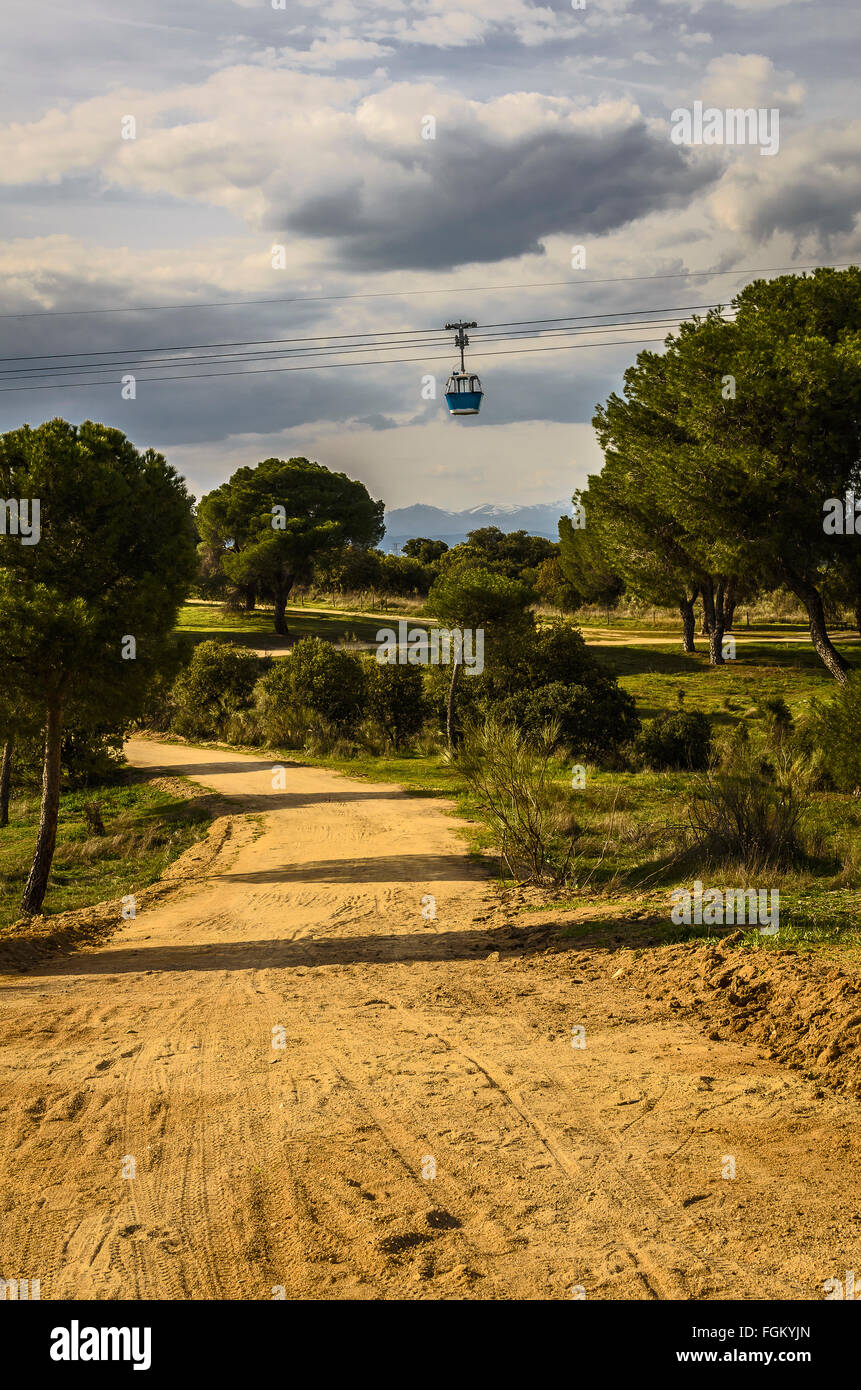Vision einer Land-Landschaft im Land von Madrid, Spanien Stockfoto