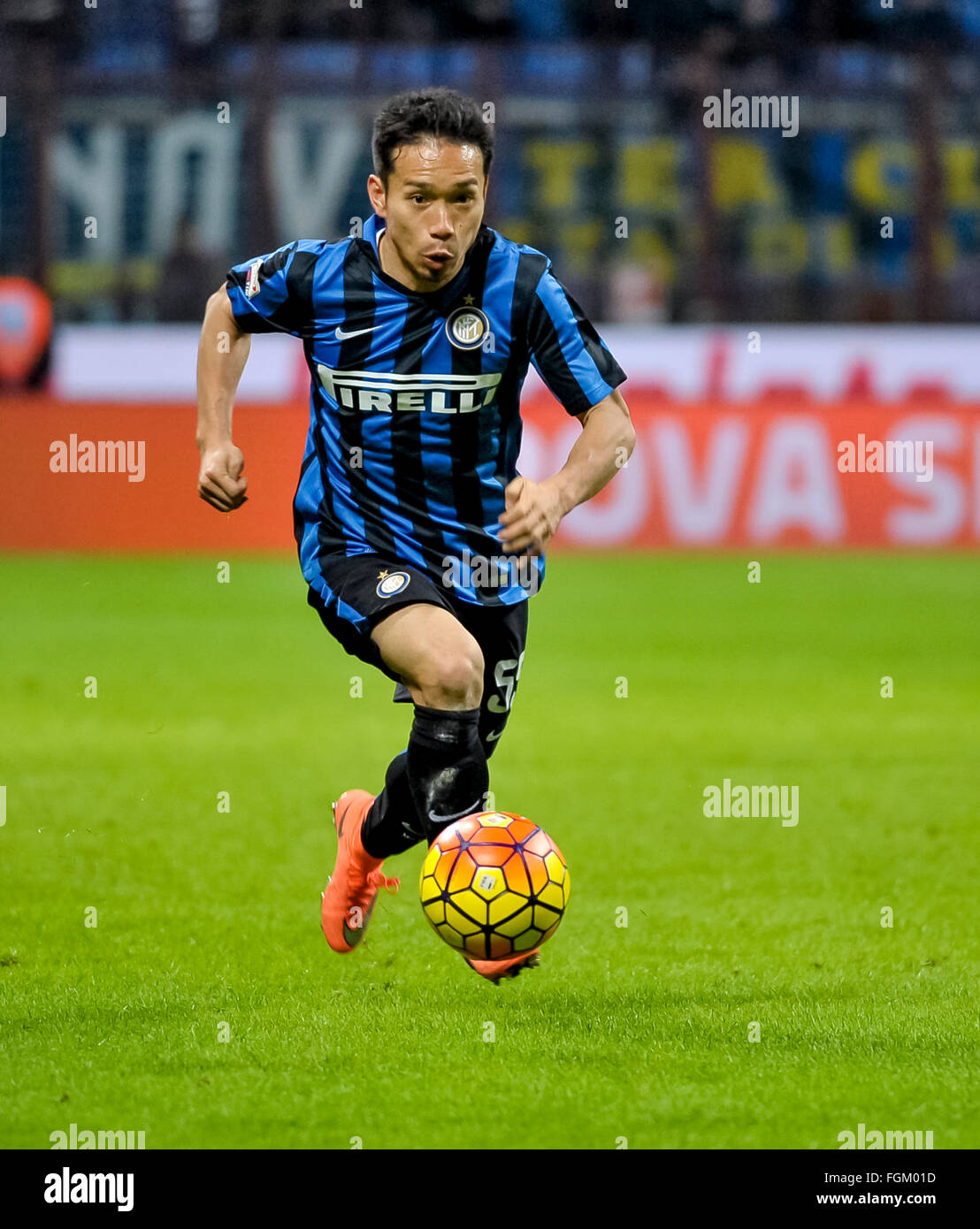 Mailand, Italien. 20. Februar 2016. Yuto Nagatomo in Aktion während der Serie A Fußballspiel zwischen FC Internazionale und UC Sampdoria Genua. Inter gewinnt 3-0 © Nicolò Campo/Pacific Press/Alamy Live News Stockfoto