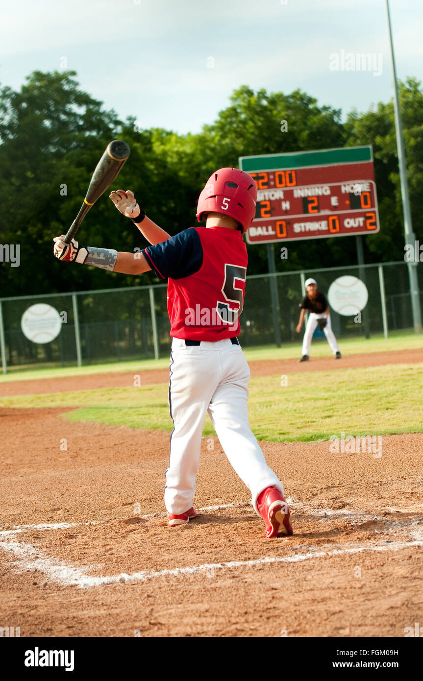 Liga american Baseball Zicklein mit der Wimper Stockfoto