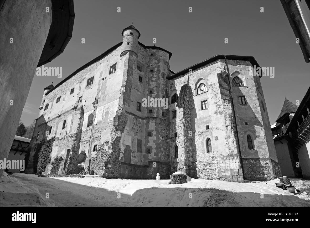 Banska Stiavnica - die alte Burg. Stockfoto