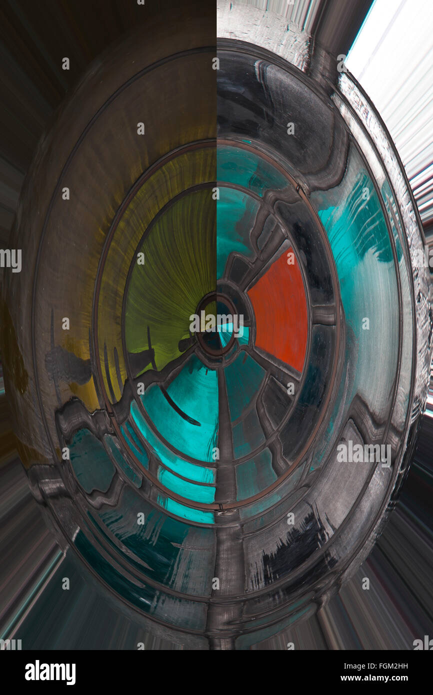 Coventry Cathedral Baptisterium Fenster, einzelne Scheibe. Stockfoto