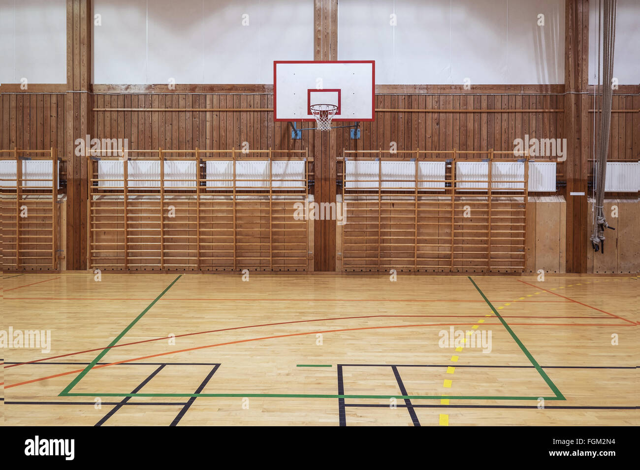 Retro-Basketballplatz Stockfoto