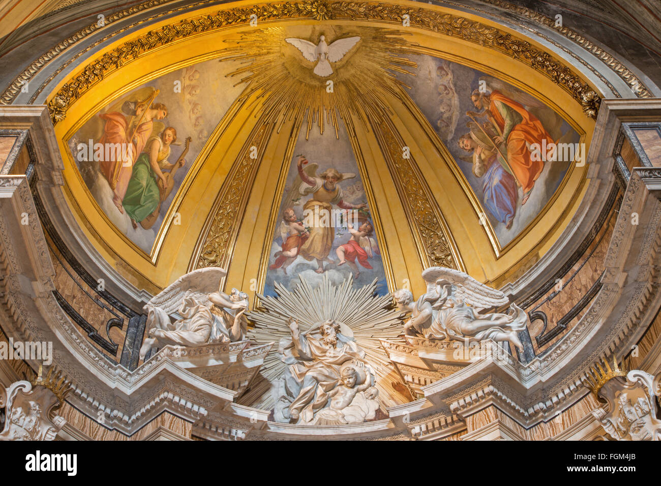 Rom, Italien - 26. März 2015: Die Marmorskulptur von Gott, dem Vater von Melchiorre Caffa (1635-1667) Stockfoto