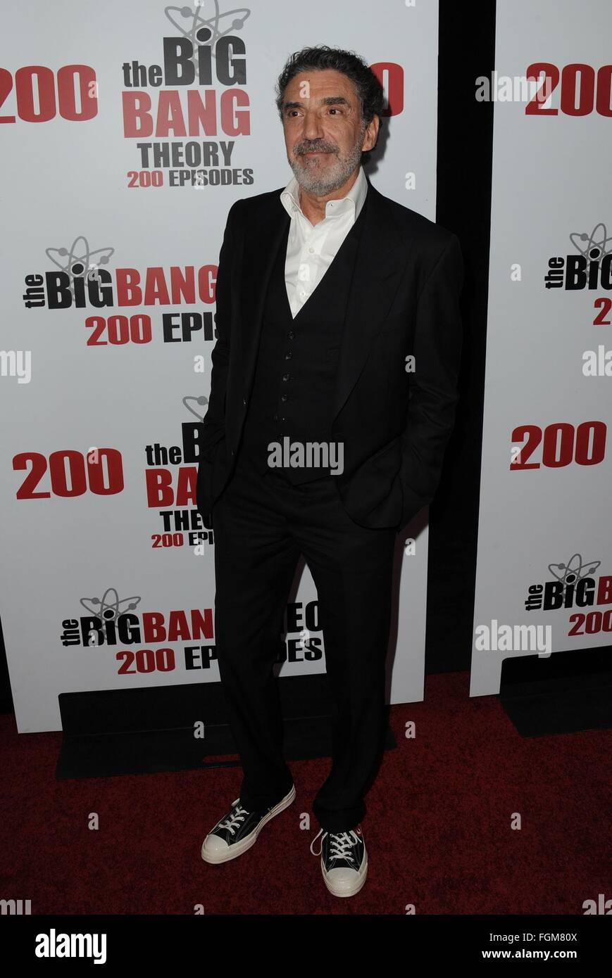 Los Angeles, CA, USA. 20. Februar 2016. Chuck Lorre im Ankunftsbereich für THE BIG BANG THEORY 200. Episode Party, Vibiana, Los Angeles, CA 20. Februar 2016. Bildnachweis: Dee Cercone/Everett Collection/Alamy Live-Nachrichten Stockfoto