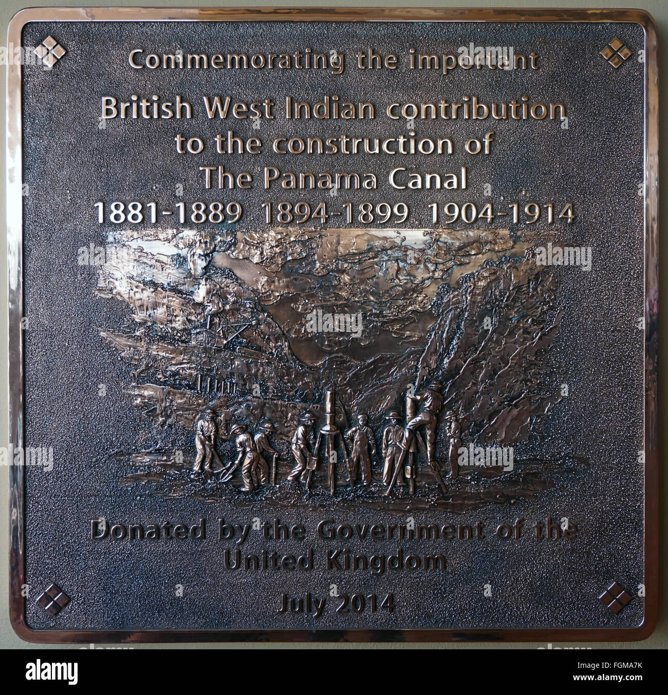 Britischen Westindischen Beitrag zum Panamakanal 1881-1914 Stockfoto