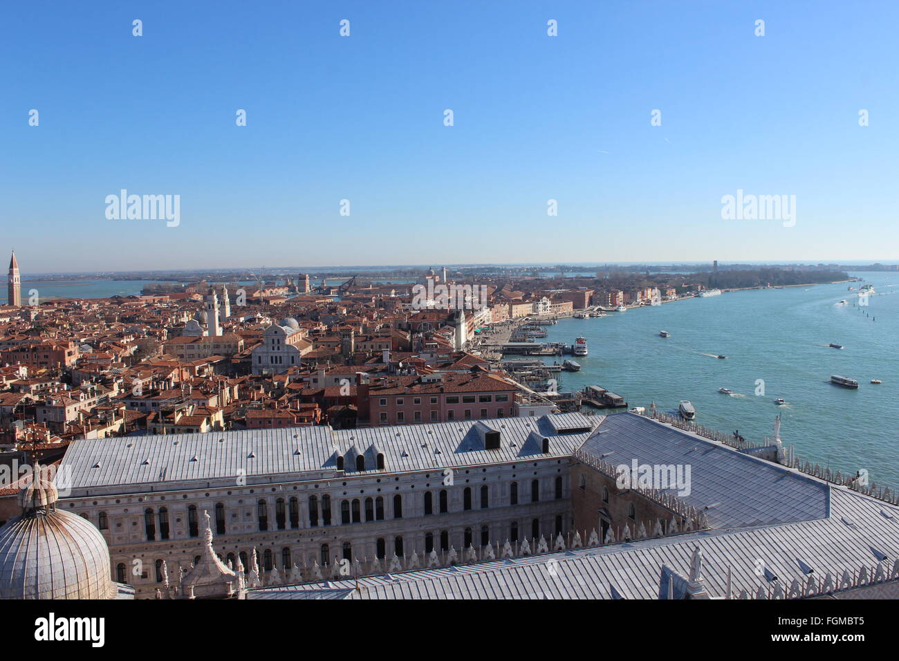 San Marco Vogel Auge Panorama in Venedig Italien Stockfoto