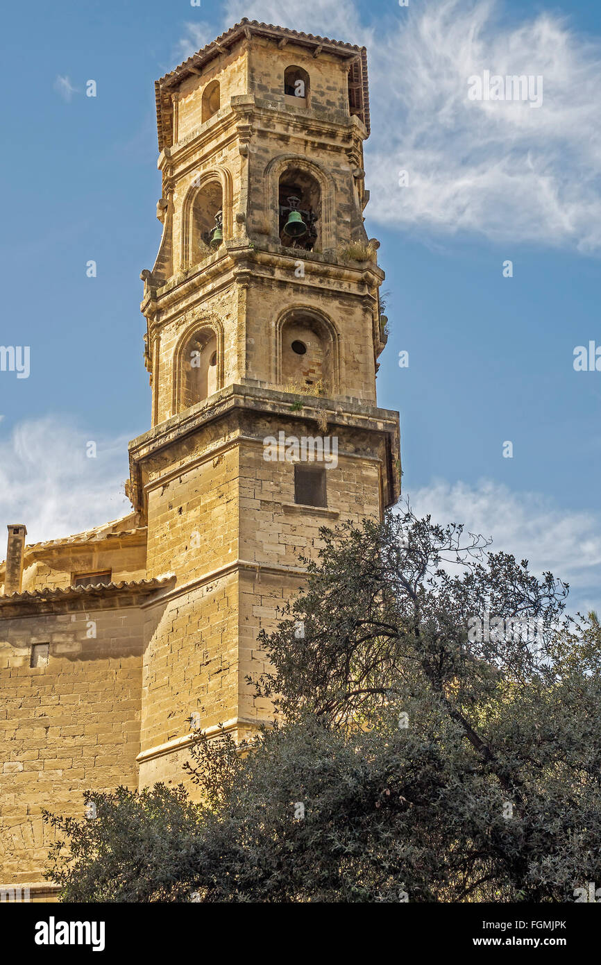 Bell Tower Of Saint Nicolas Church Palma Mallorca Spanien Stockfoto