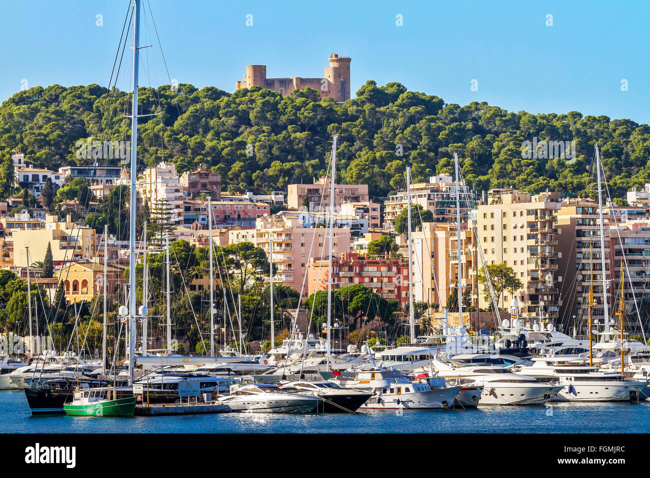 Yachten im Hafen Palma Mallorca Spanien Stockfoto