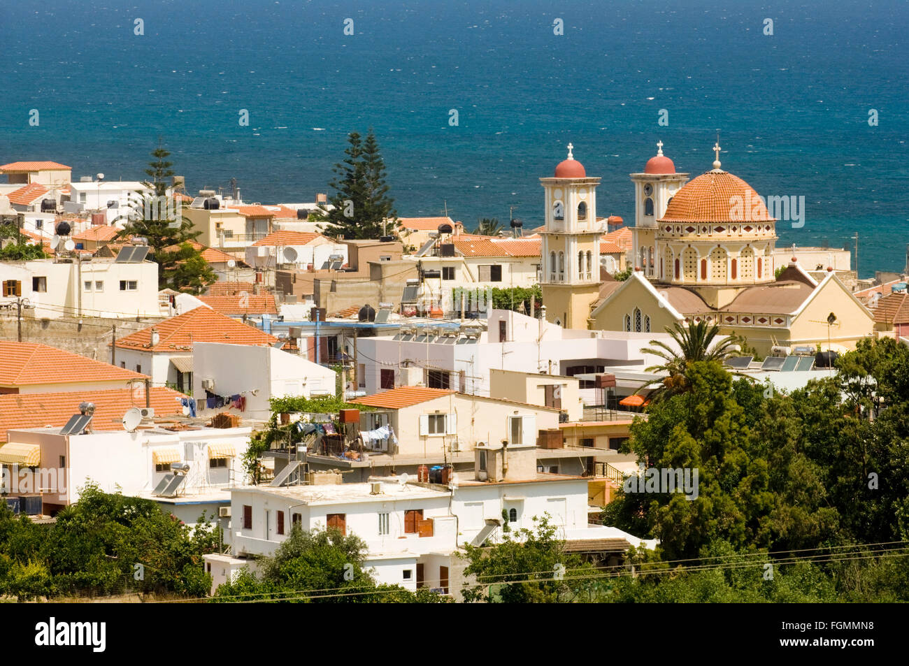 Griechenland, Kreta, bei Vamos, Drapano-Halbinsel, Ferienort Kalives Stockfoto