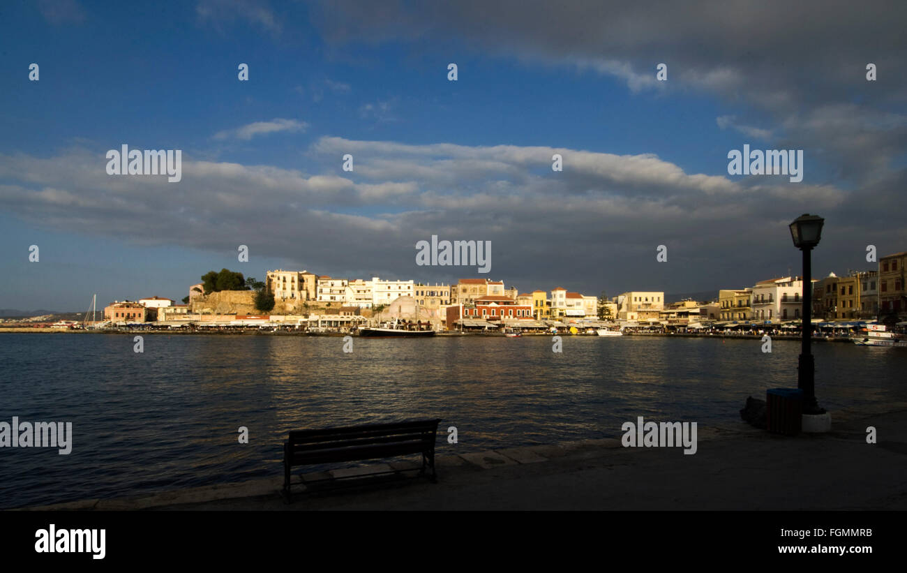 Griechenland, Kreta, Chania, der Venezianische Hafen Stockfoto