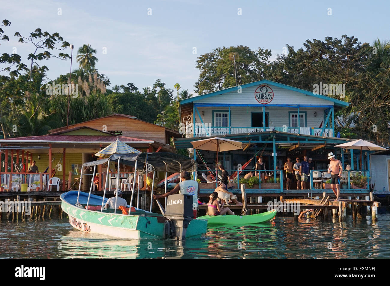 Bubba's House auf Isla Bastimentos Bocas del toro Panama.ein Inselarchipel in Panama in der Nähe der karibikküste. Stockfoto