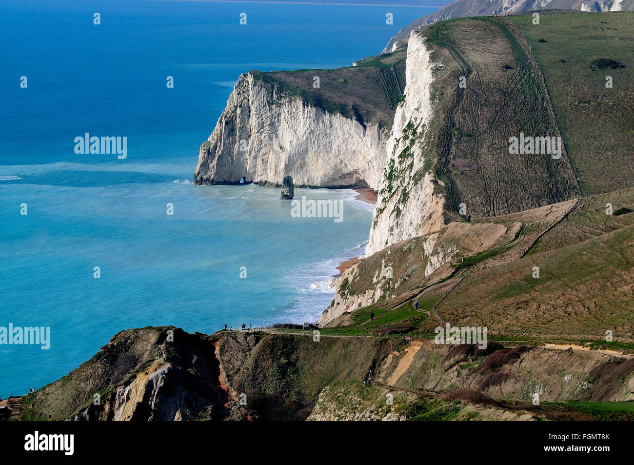 Bat und Swyre Head in der Nähe von Durdle Dor, Dorset, Großbritannien Stockfoto