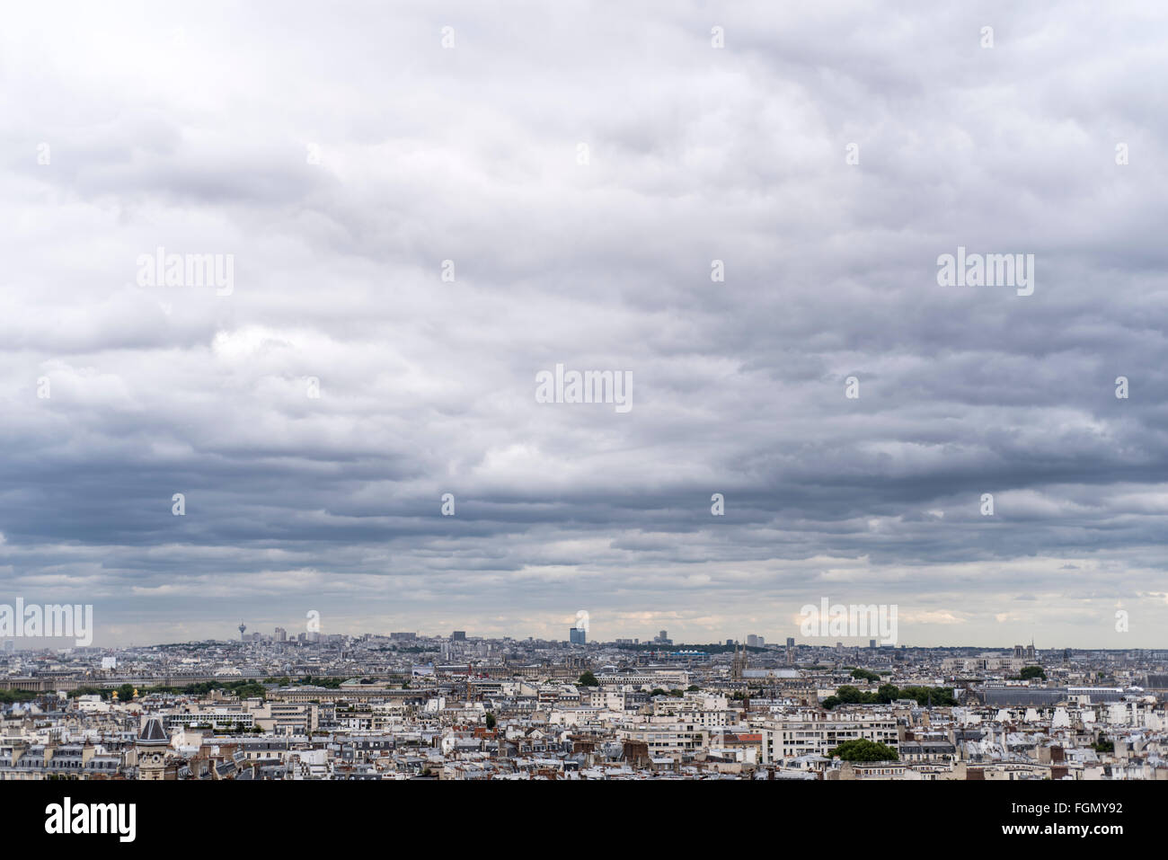 Ein Blick auf Paris vom Eiffelturm Stockfoto