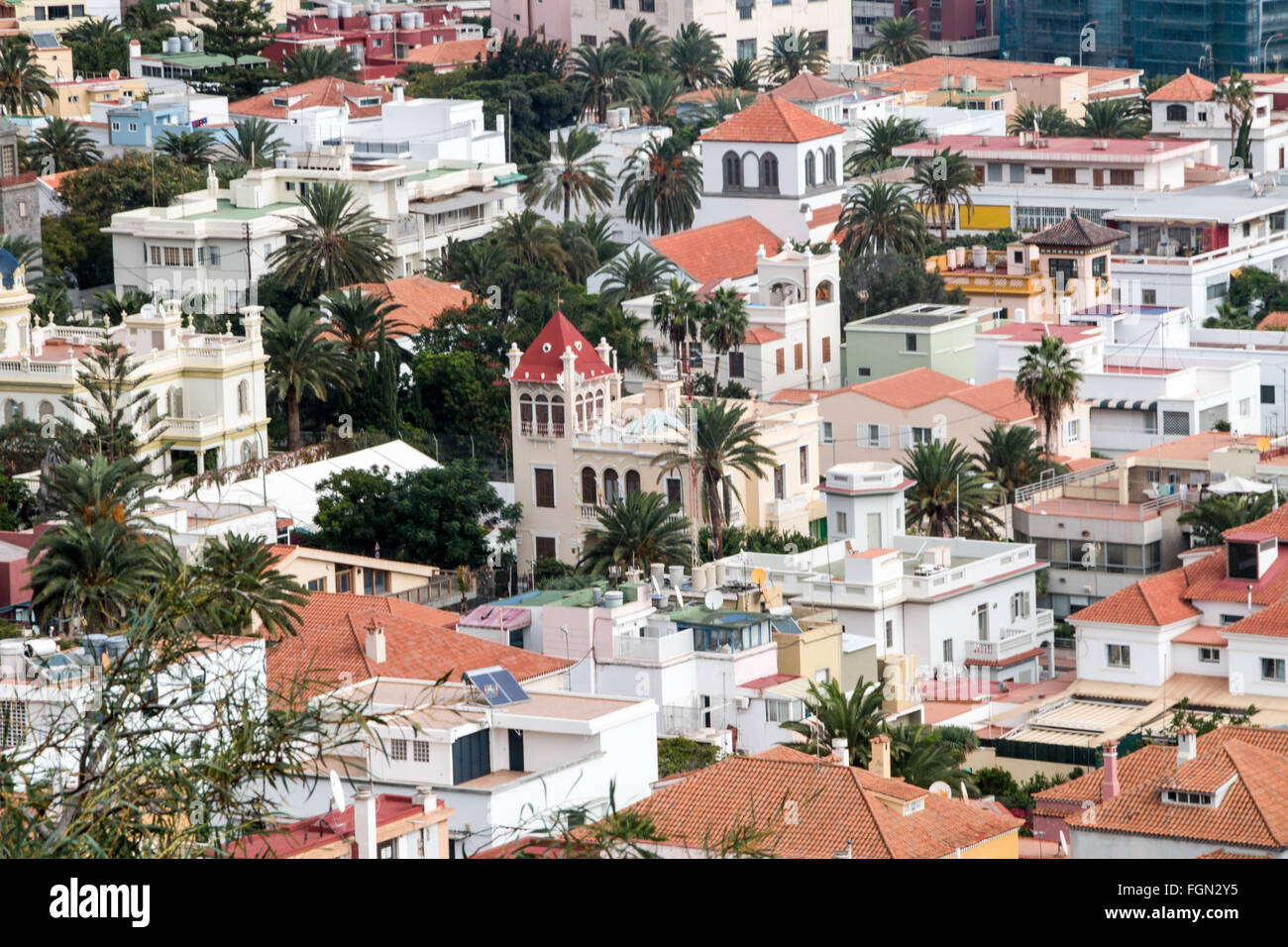 Villen, Hotels und Apartments, Las Palmas, Gran Canaria, Kanarische Inseln, Spanien, Europa Stockfoto