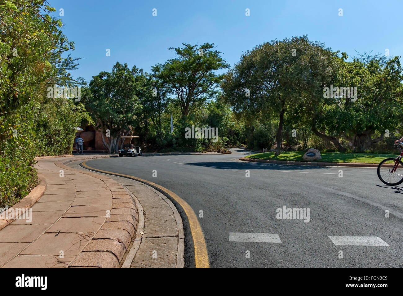 Straße von Sun City, Südafrika Stockfoto