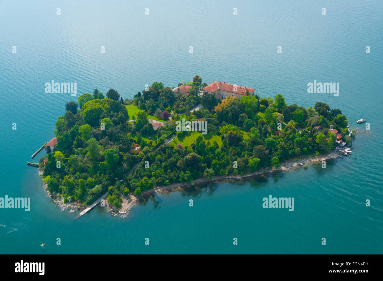 Italien, Piemont, Lago Maggiore, Insel Isola Madre (Luftbild) / / Italie, Piemont, Lac Majeur, Ile Isola Madre (Vue Aeri Stockfoto