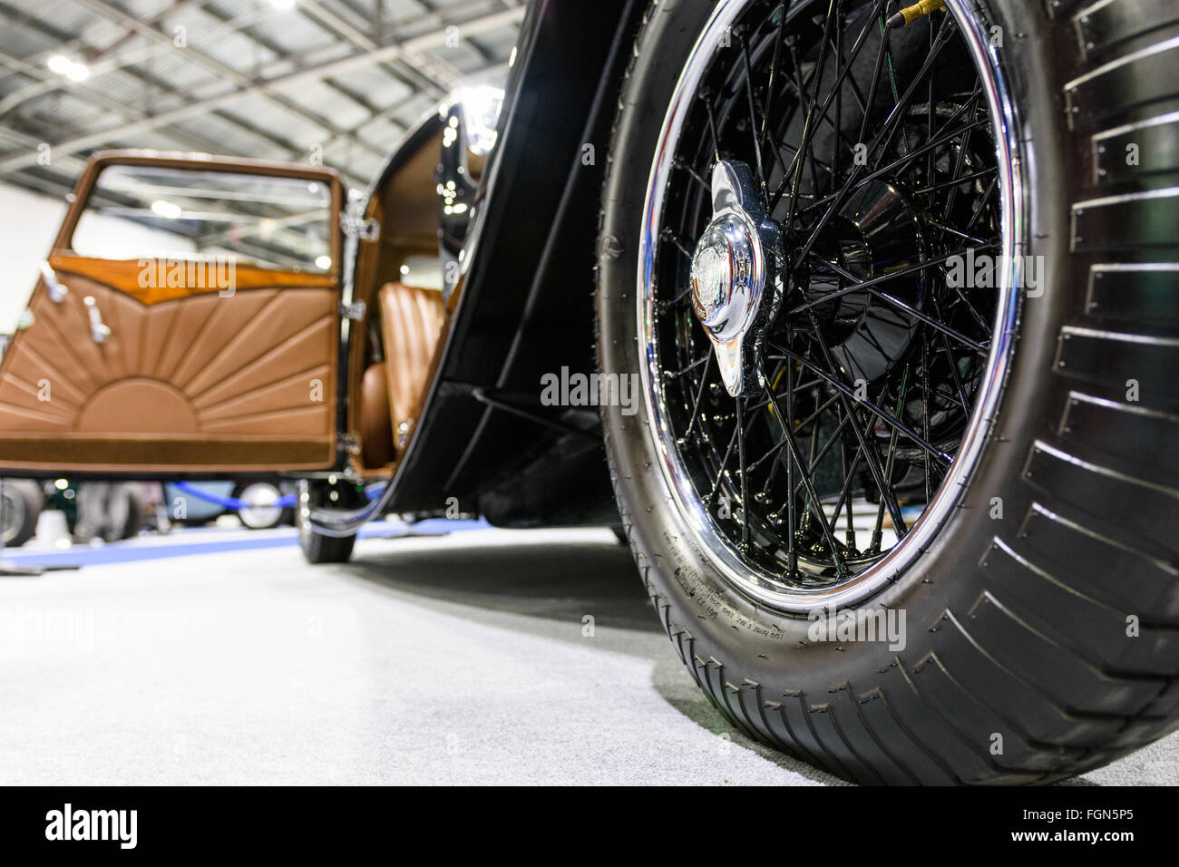 1933 Jaguar SS1 Coupé auf dem Display an der 2016 London Classic Car Show Stockfoto