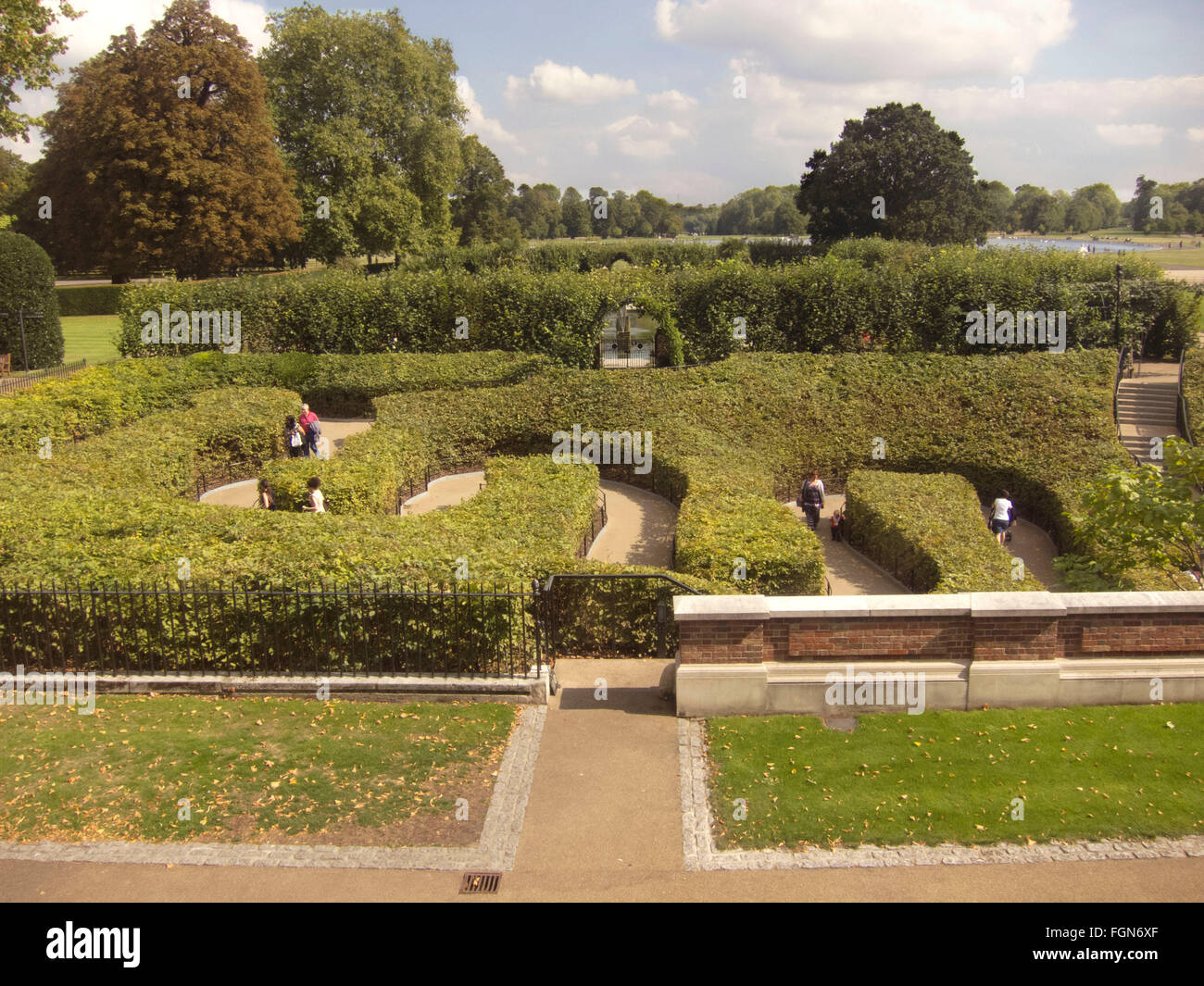 Labyrinth-Garten im Kensington Palace. Stockfoto