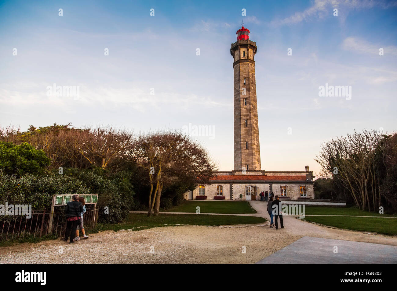 Leuchtturm Phare des Baleines, Saint Clement des Baleines. Ile de Ré-Charente-Maritime-Frankreich Stockfoto