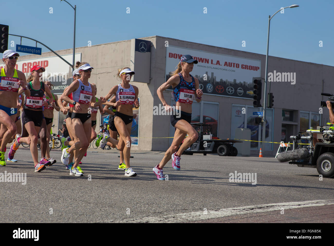 Womens U.S. Olympic Marathon Studien in Los Angeles Kalifornien 13. Februar 2016 Stockfoto