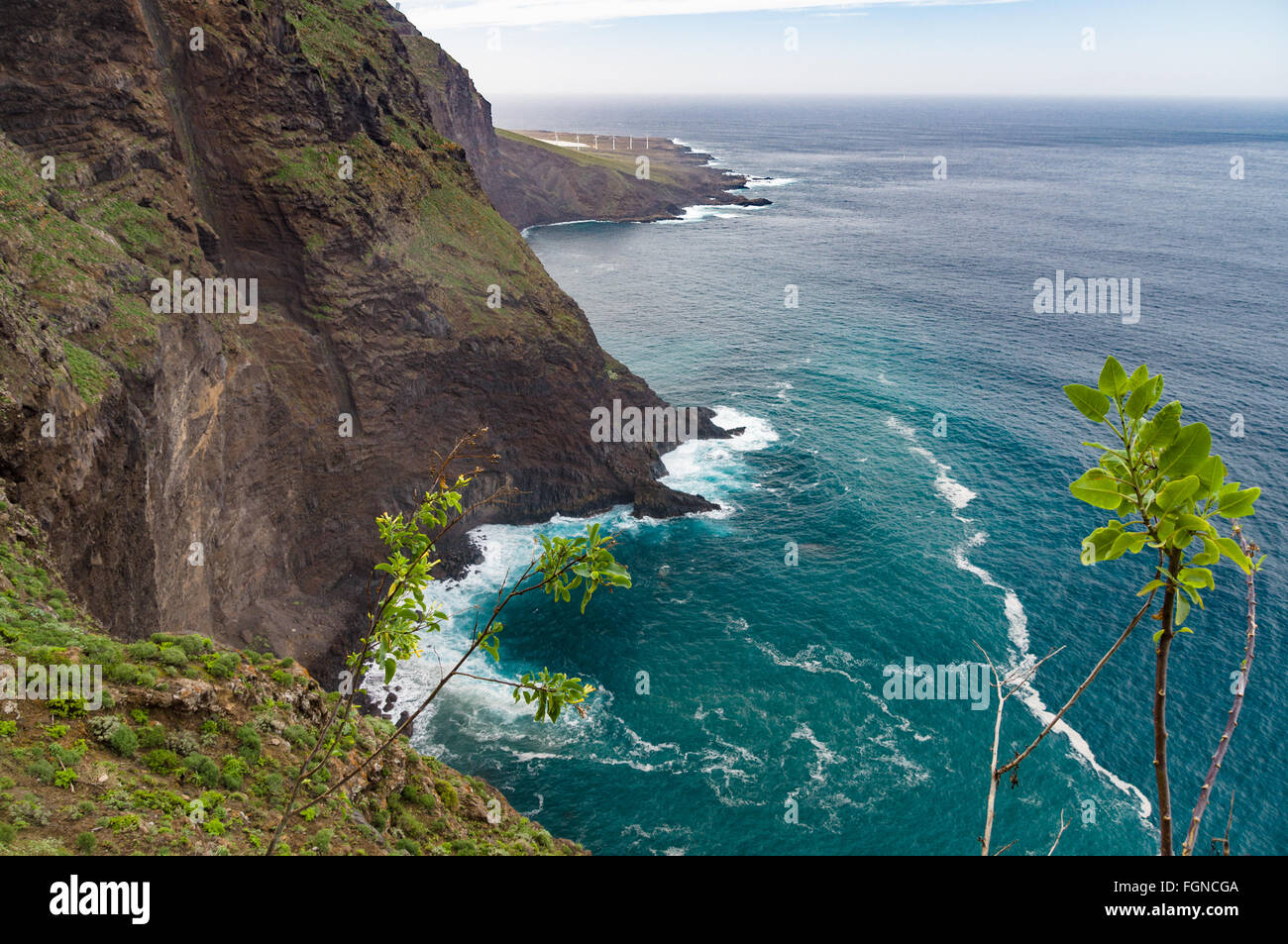 Blick auf Nord-West-Kap von Teneriffa Insel vom Mirador De La Monja, Spanien Stockfoto