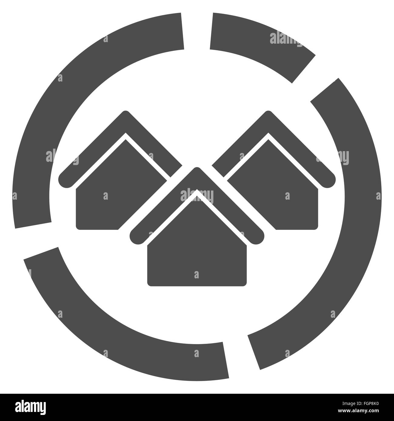 Immo-Diagramm-Symbol Stockfoto