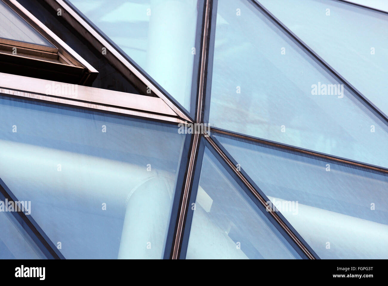 Bestandteil der Struktur der City Hall, Sitz der Greater London Authority, in London, England. Stockfoto