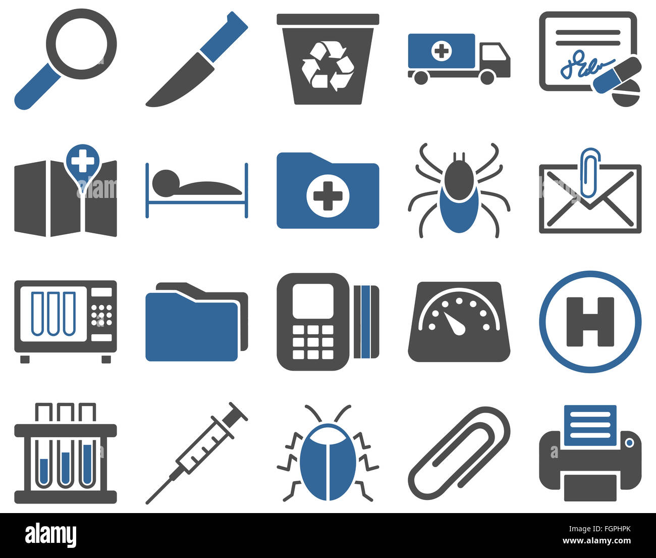 Medizinische bicolor Symbole Stockfoto