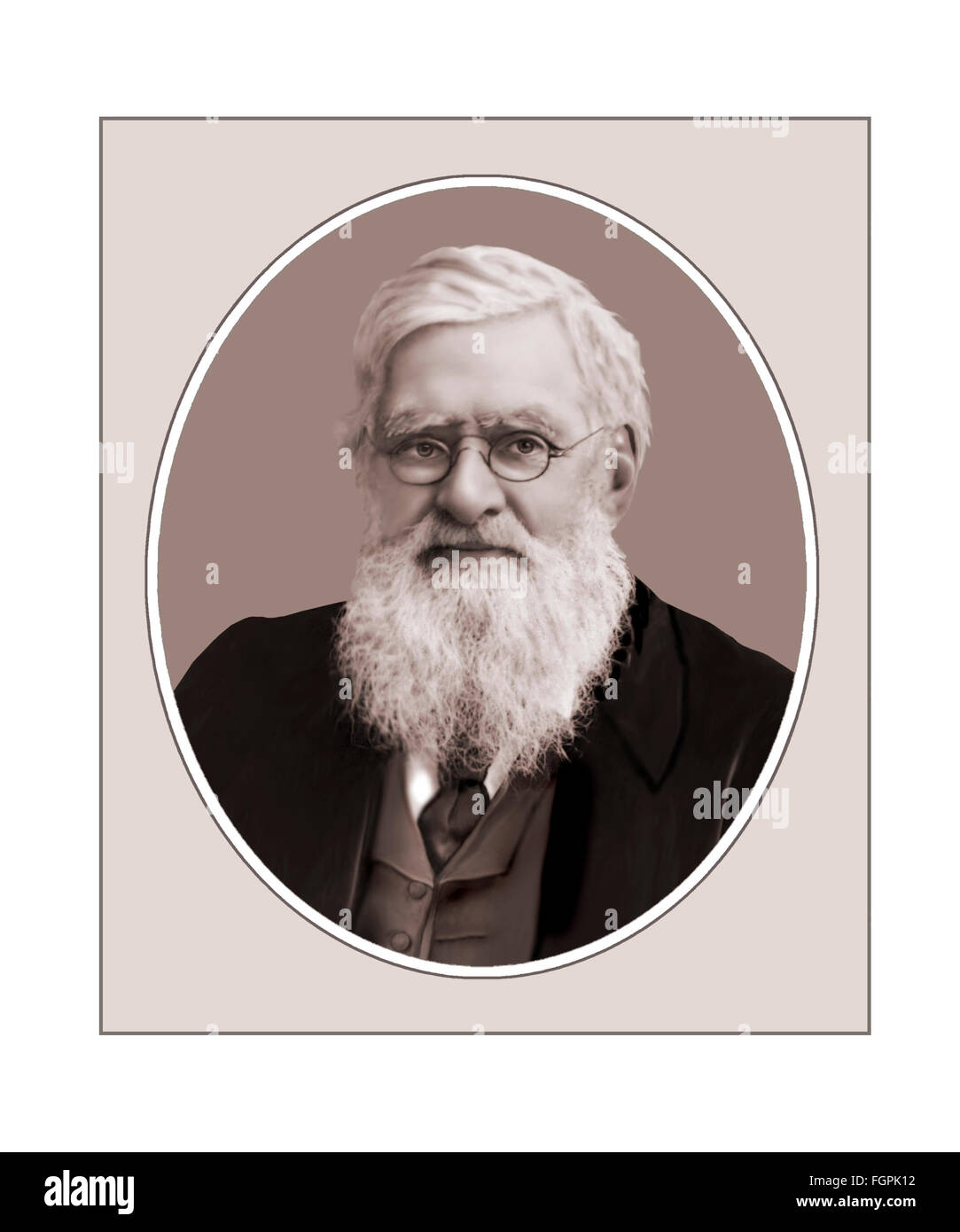 Alfred Russel Wallace, Naturforscher, Explorer, Porträt Stockfoto