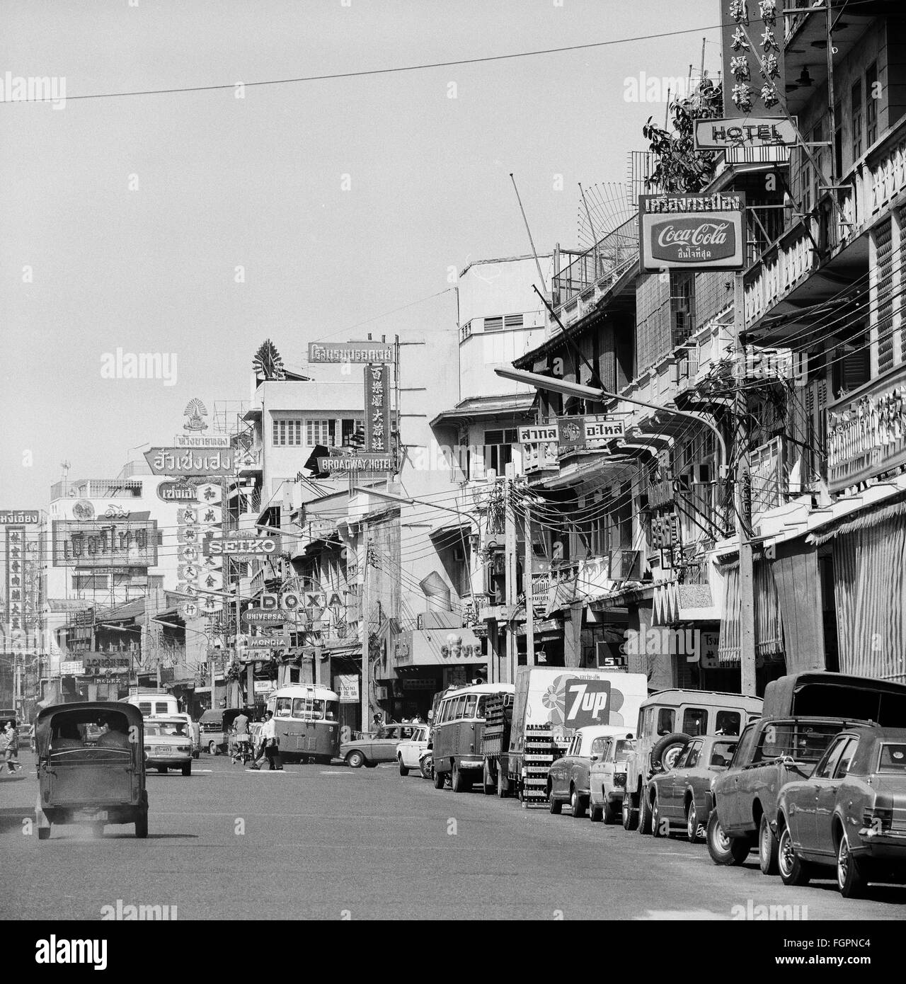 Thailand, Krung Thep, Street Scene, New Road, um 1972, zusätzliche-Rights-Clearences-not available Stockfoto