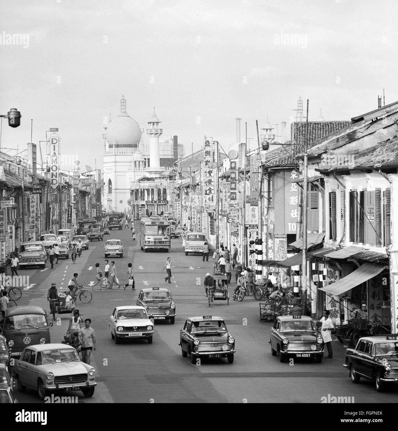 Geographie / Reisen, Singapur, Singapur City, Straßenszenen, North Bridge Road, um 1972, zusätzliche-Rights-Clearences-not available Stockfoto