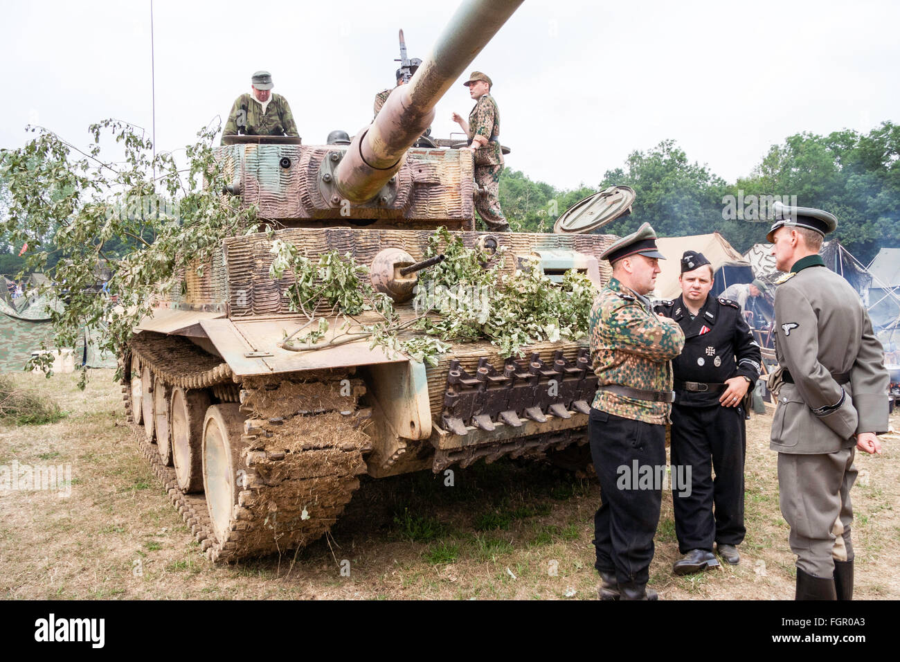 Re Enactment Zweiter Weltkrieg Deutsche Tiger Tank Mark 1 Mit
