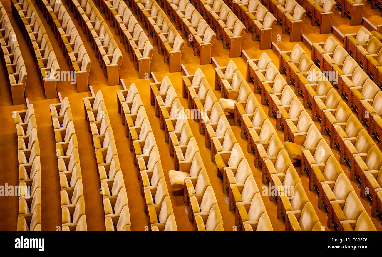 Leeren Innenraum Auditorium Kino oder Konferenz Theatersaal. Stockfoto