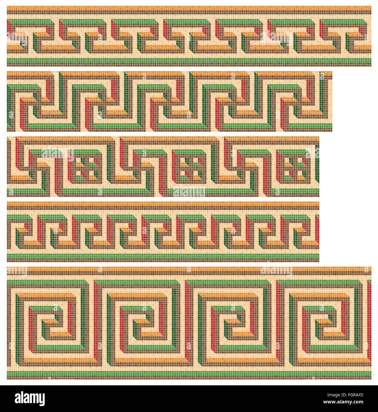 Griechisch-römische nahtlose Mosaike Stock Vektor