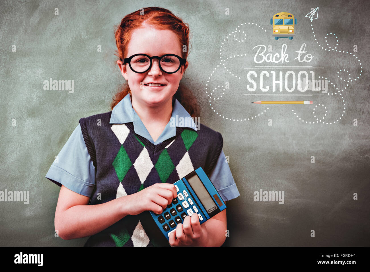 Zusammengesetztes Bild zurück zur Schule Stockfoto